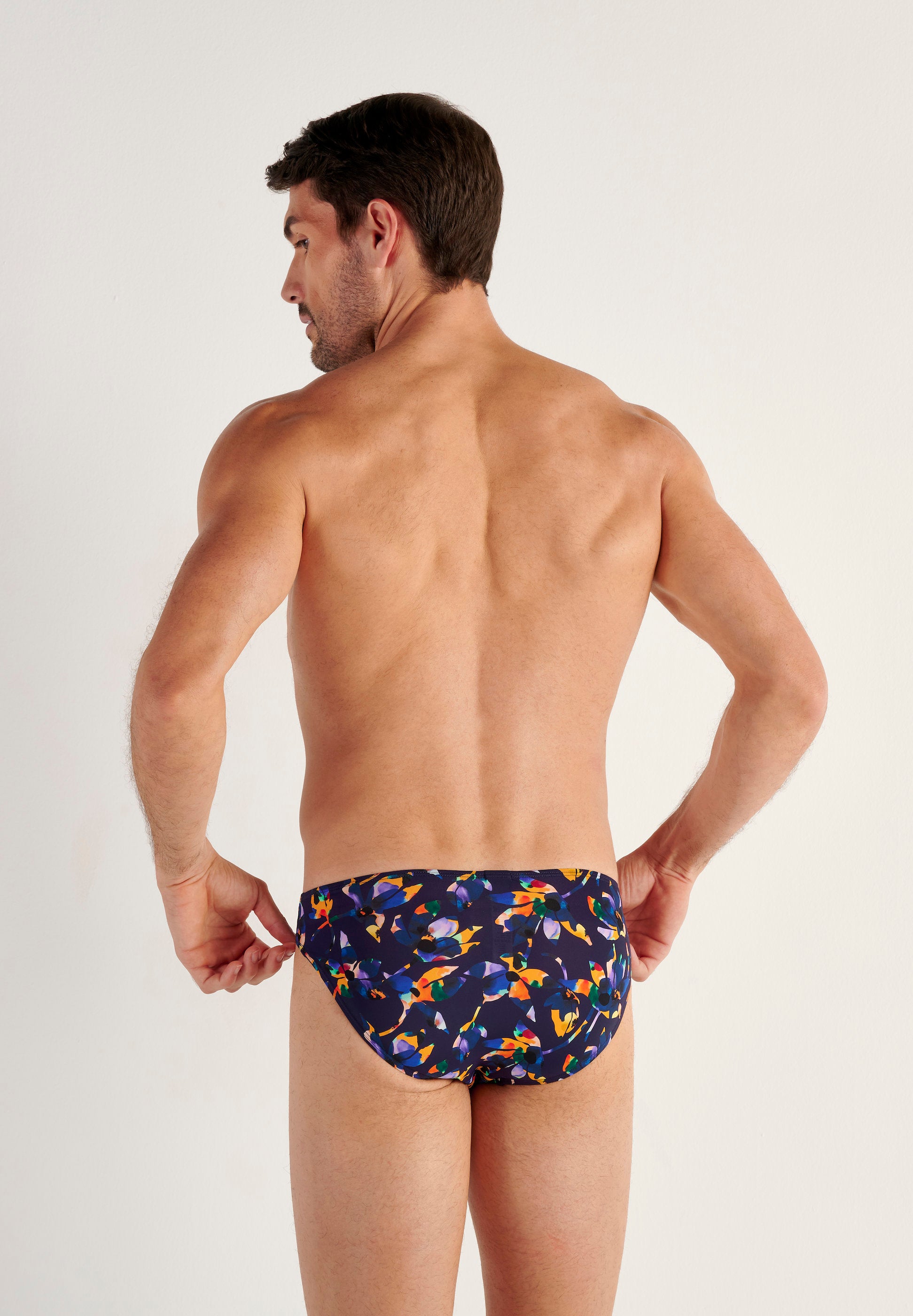 hom-funky-styles-micro-slip-imprim-noir-fleurs-microfibre image 3