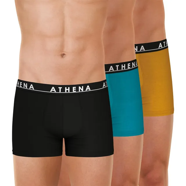 athena-easy-color-lot-3-boxers-homme-coton-noir image 1