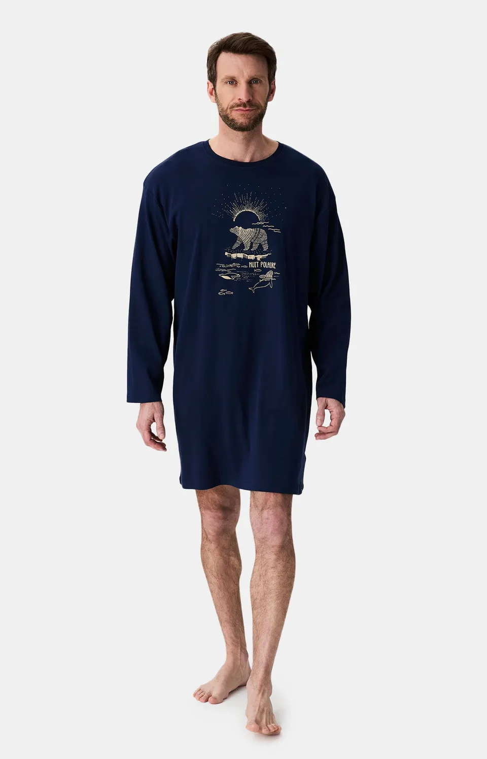 arthur-bob-nuit-polaire-maxi-tee-shirt-coton-marine image 1