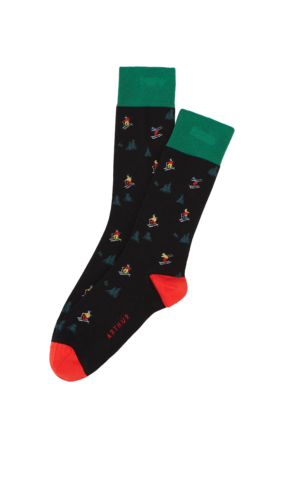 arthur-bob-chaussettes-skieurs-noir-coton-bio-homme image 1