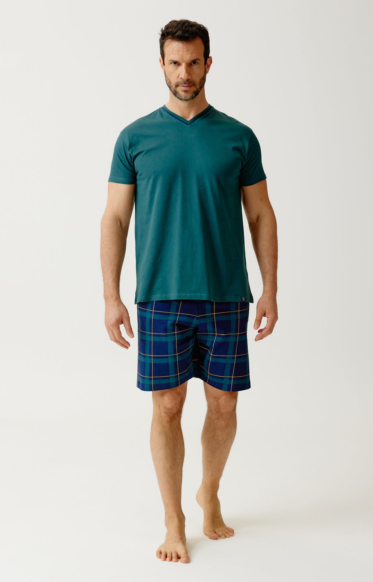 arthur-bob-pyjashort-noah-marine-homme-coton-l-ger image 1