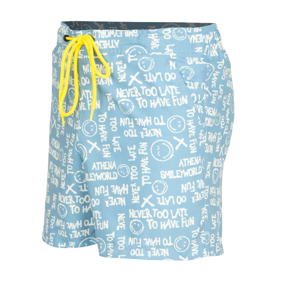 athena-graphic-smileyworld-bermuda-bain-homme-l-bleu-jean image 2