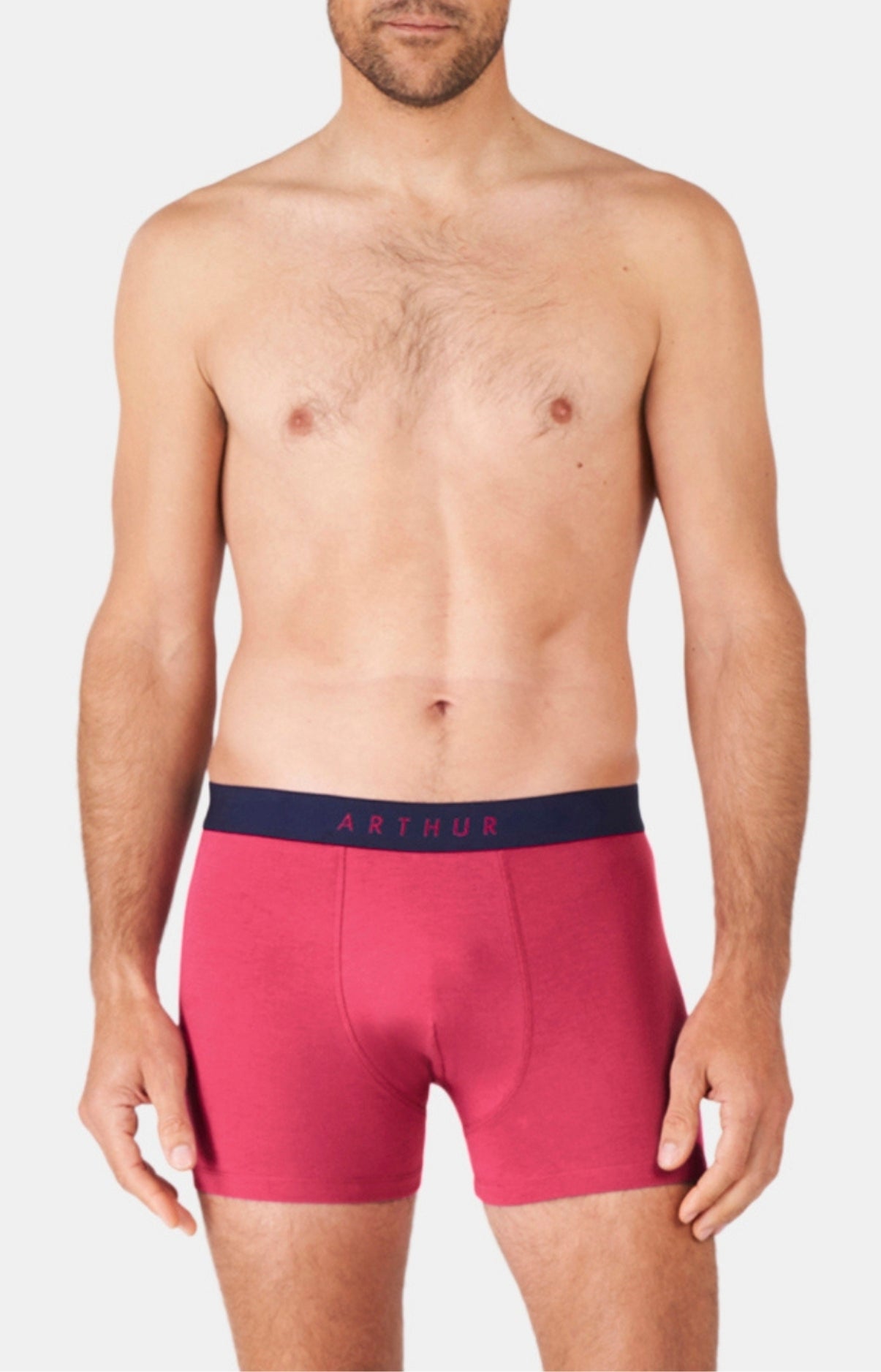 arthur-bob-boxer-homme-coton-bio-fushia image 2