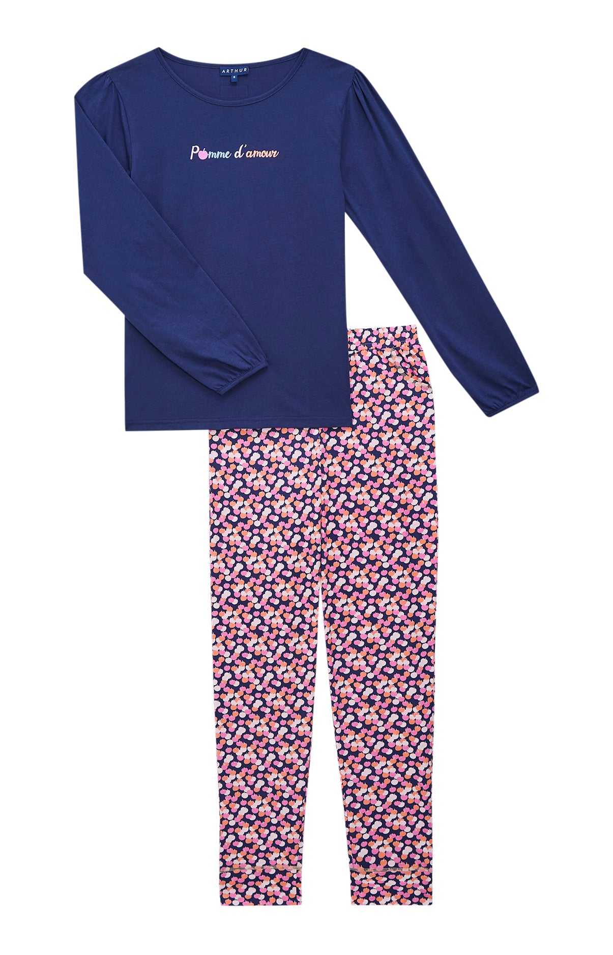 arthur-bob-pommes-pyjama-femme-multicolore-coton-bio image 3