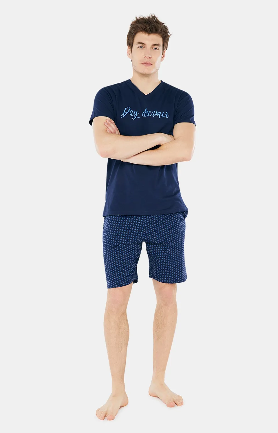arthur-bob-day-dreamer-pyjashort-homme-marine-l-coton image 1