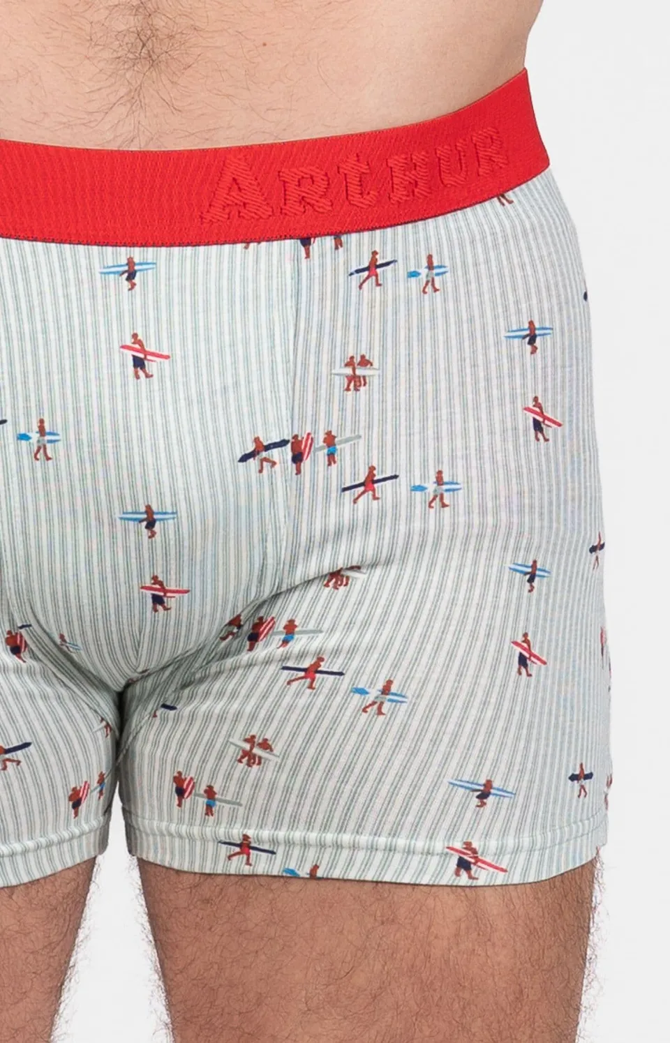arthur-bob-boxer-surfeurs-coton-kaki image 1
