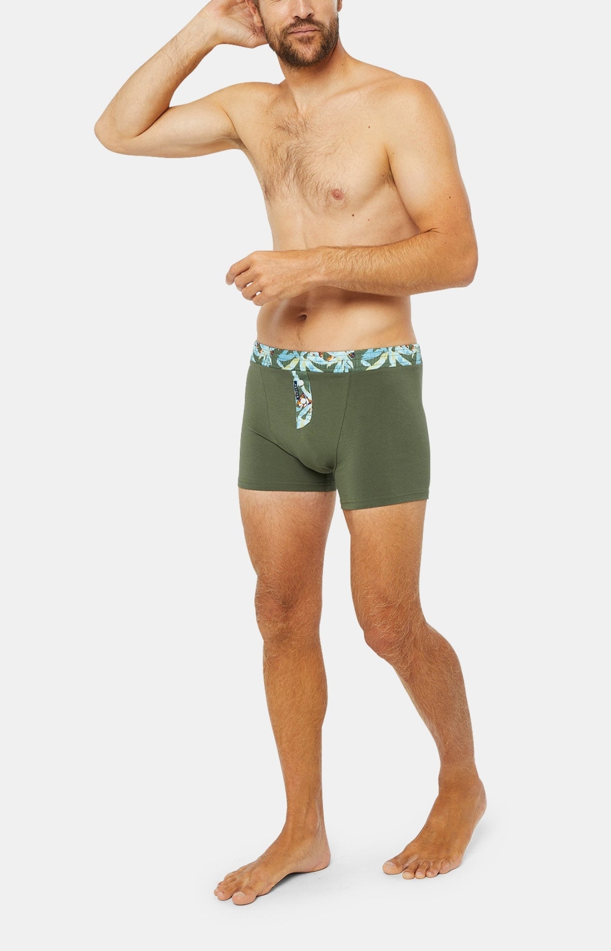 arthur-bob-club-boxer-coton-homme-kaki image 4