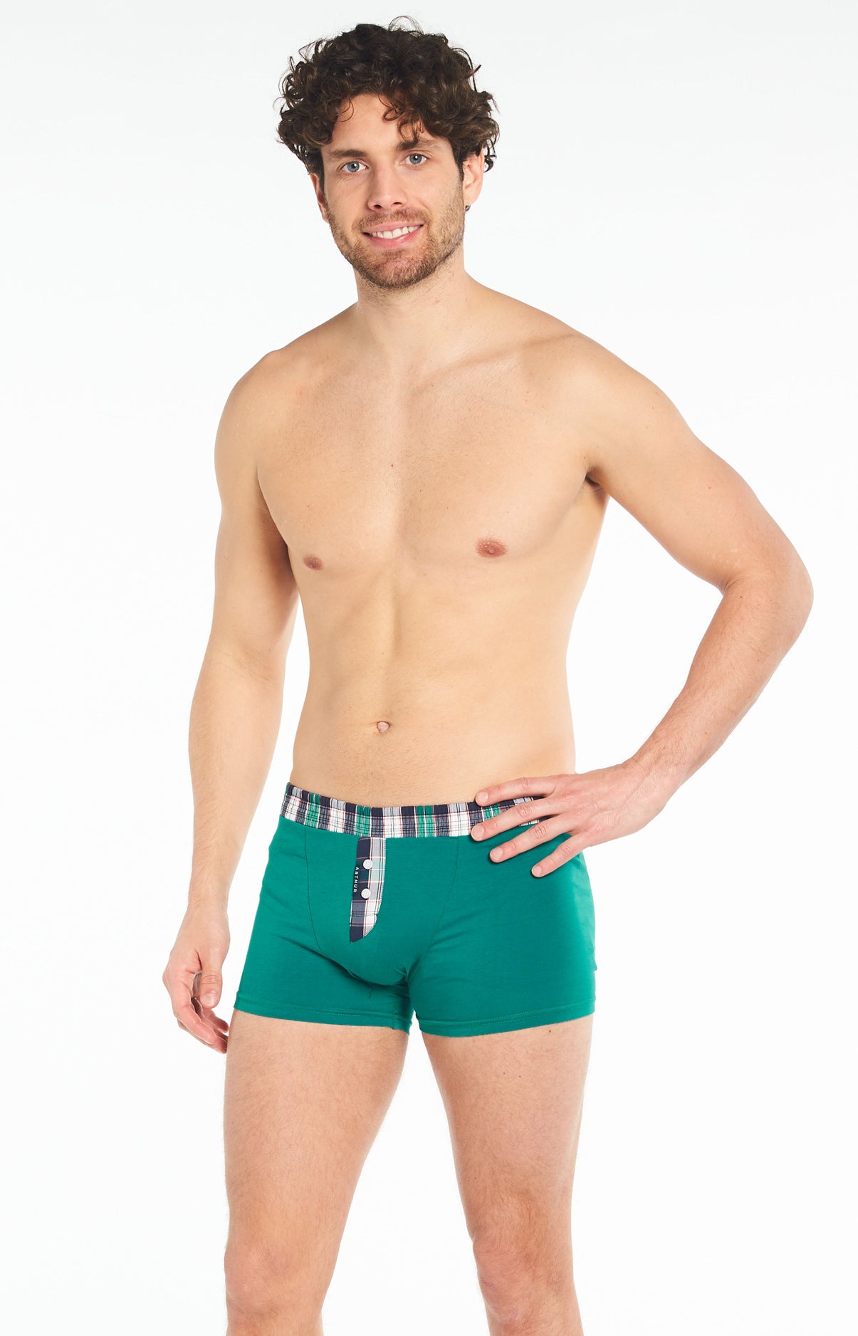 arthur-bob-boxer-club-boxer-homme-vert-coton-bio image 4