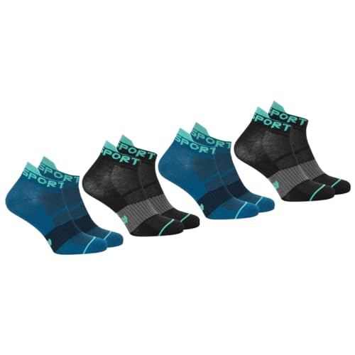 athena-running-lot-4-socquettes-homme-coton-lagon-43-46 image 6