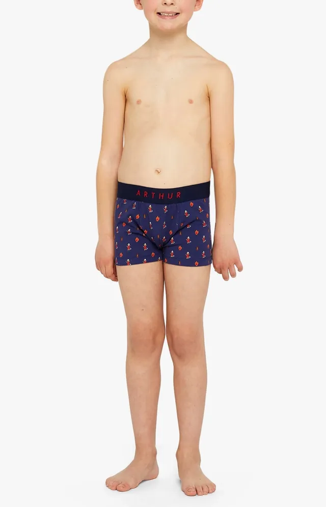 arthur-bob-boxer-enfant-coton-bio-on-fire-marine-6-8-ans image 1