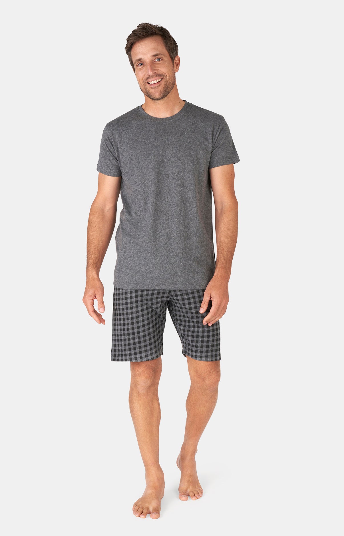 arthur-bob-karl-pyjashort-homme-coton-bio-gris image 1