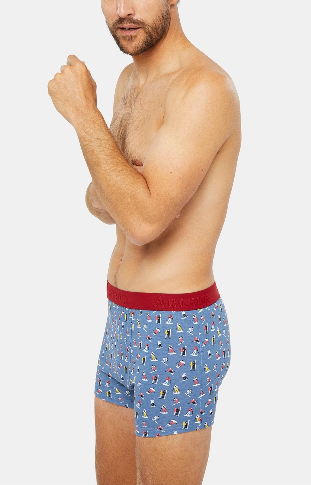 arthur-bob-ski-boxer-coton-imprim-denim image 2