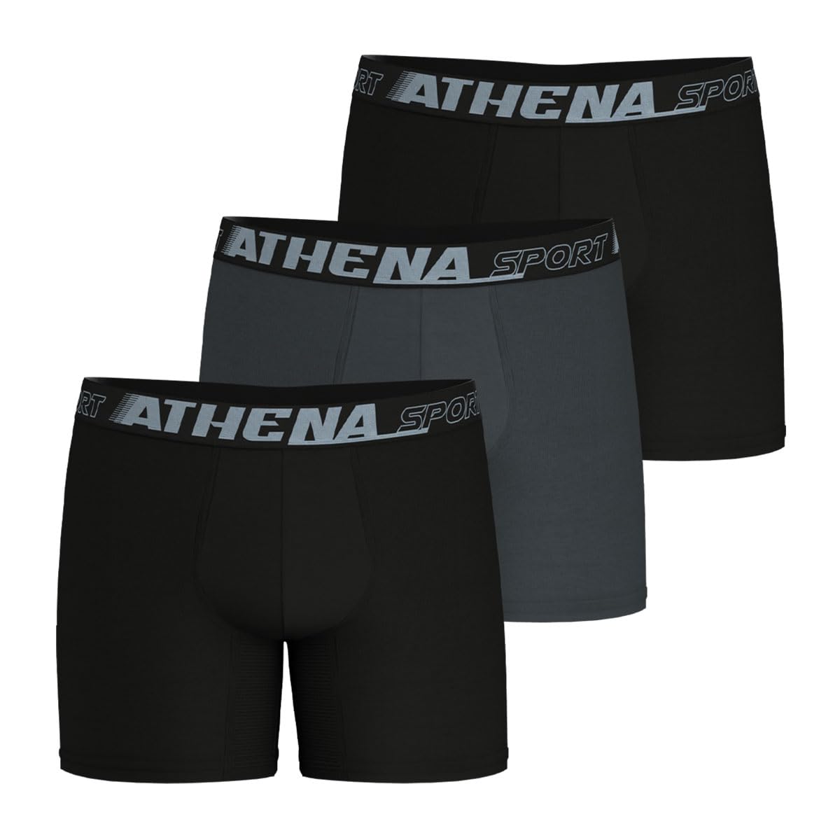 athena-air-fit-lot-3-boxers-longs-homme-sport-coton image 2