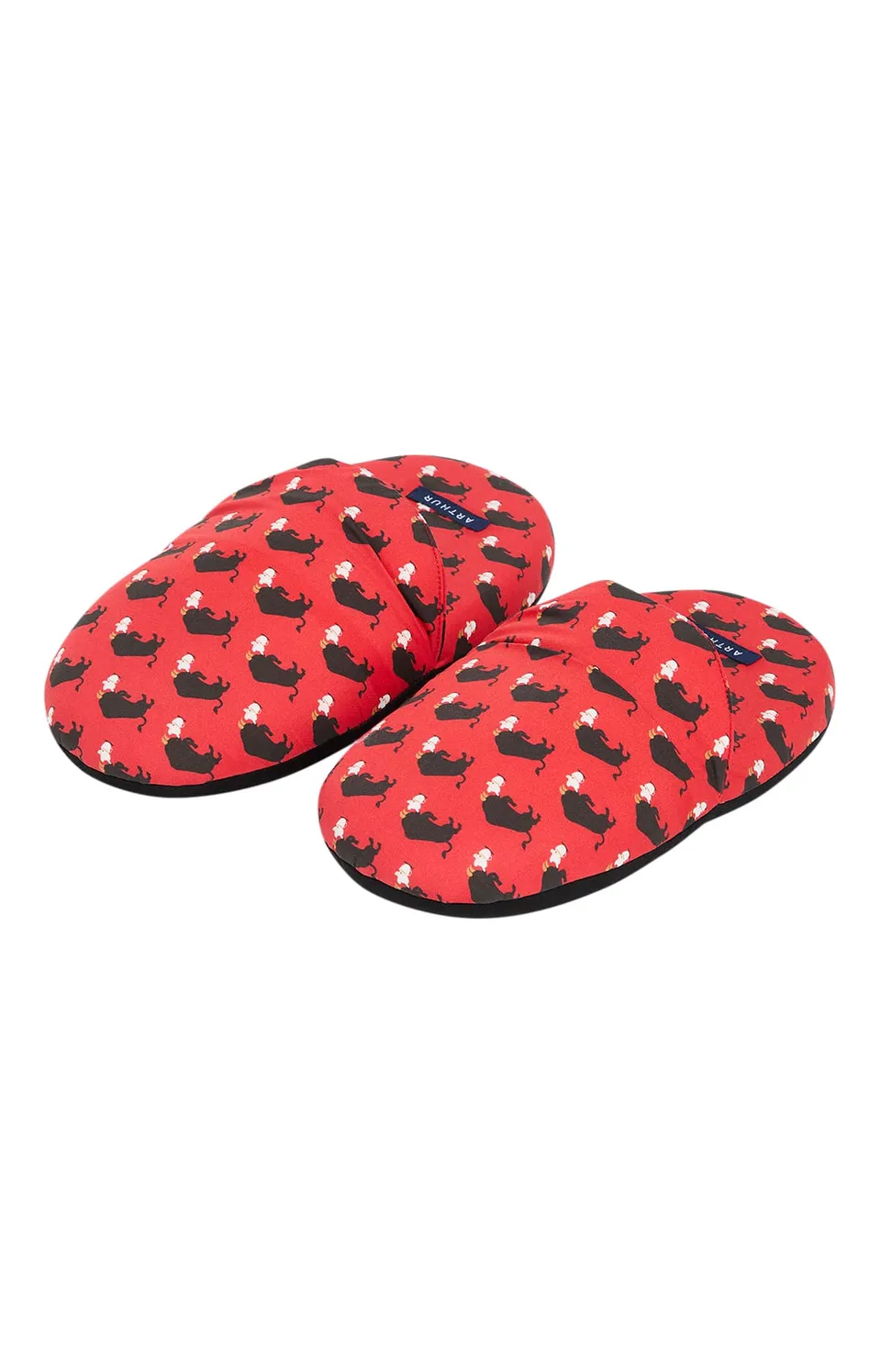 arthur-bob-ol-pantoufles-homme-rouge-coton-bio image 1