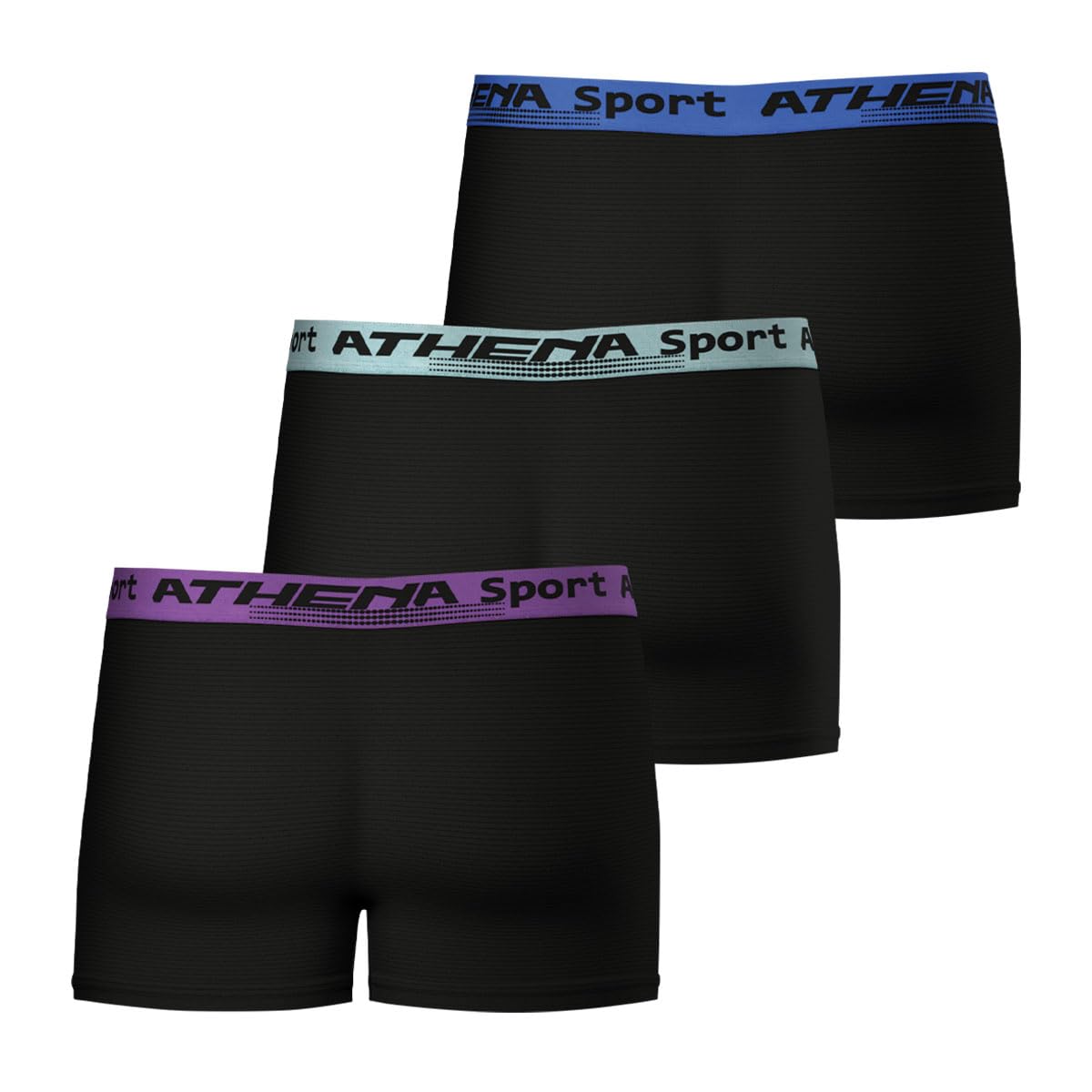athena-daily-sport-air-lot-3-boxers-homme-noir-gris-marine image 4