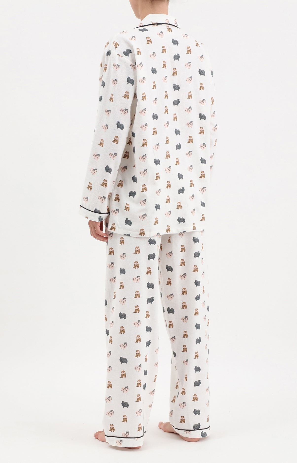 arthur-spitz-pyjama-femme-coton-ivoire-boutonn image 3