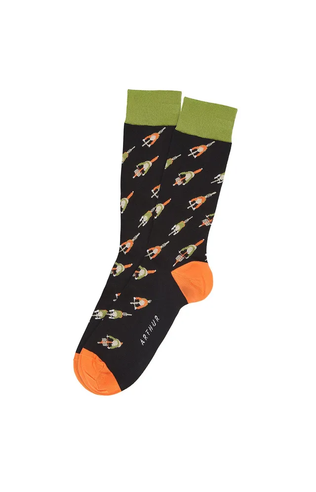 arthur-bob-chaussettes-cycliste-noir-40-46-coton image 1