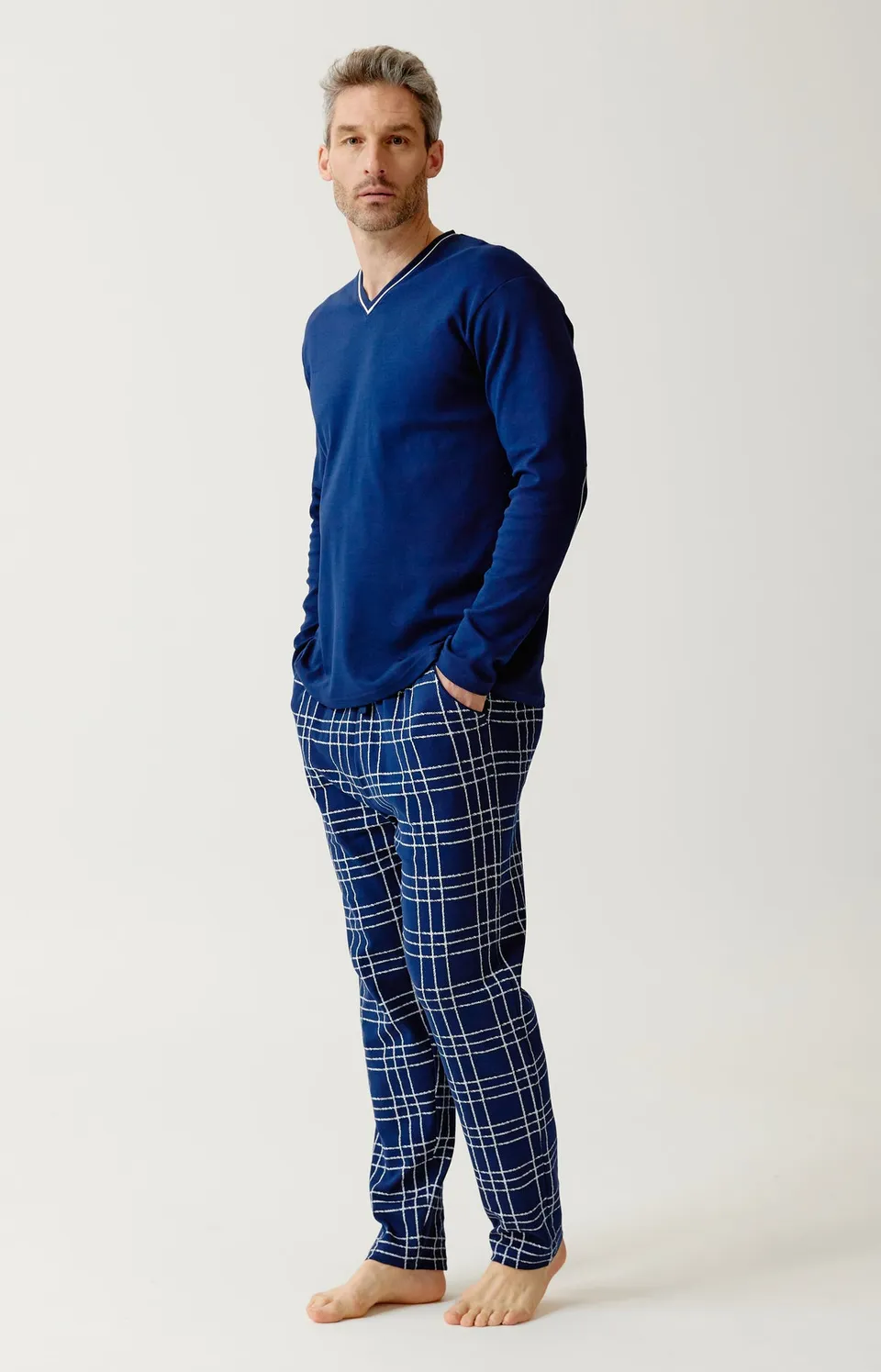 arthur-bob-lewis-tradi-pyjama-homme-marine-pais image 1