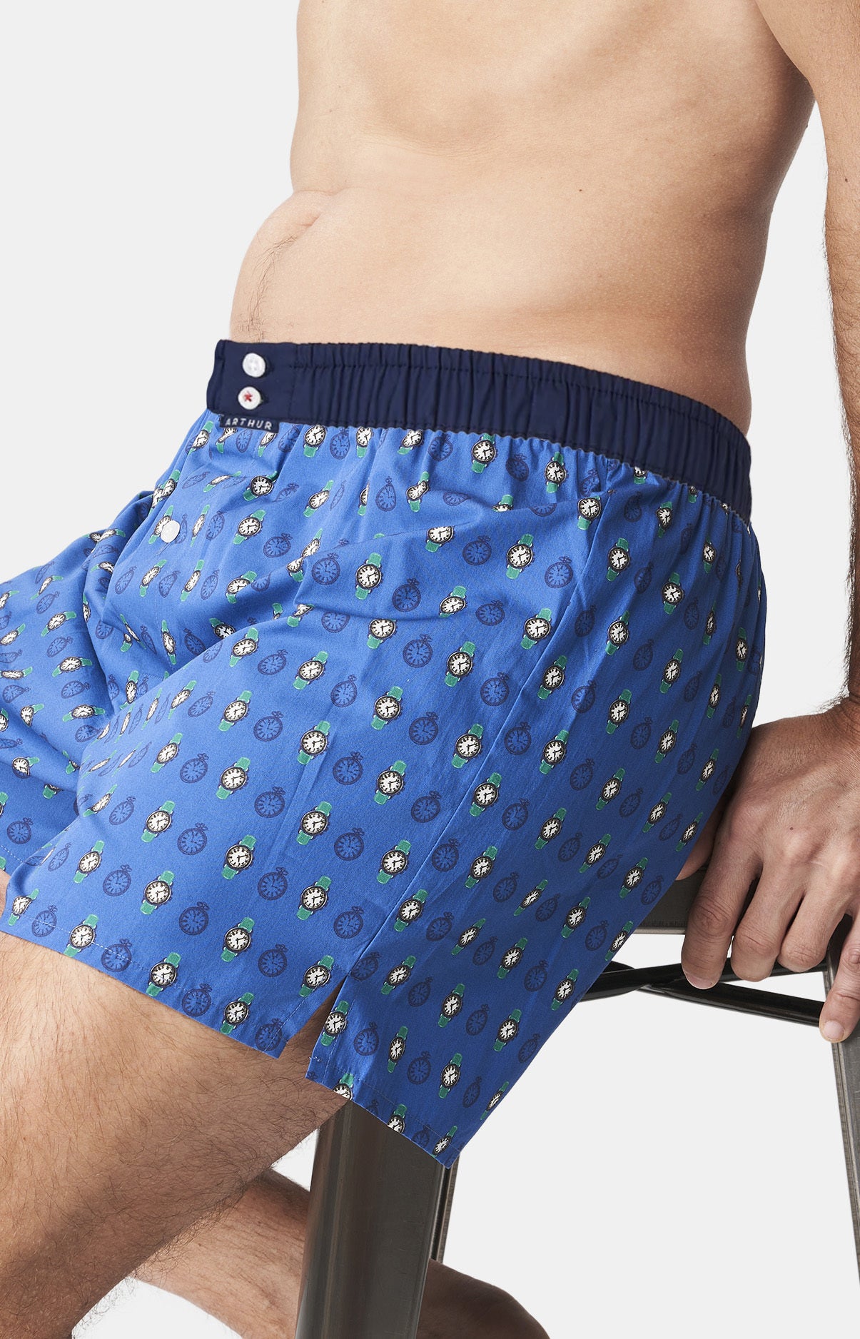 arthur-le-club-n-1116-cale-on-homme-coton-bio-bleu image 5