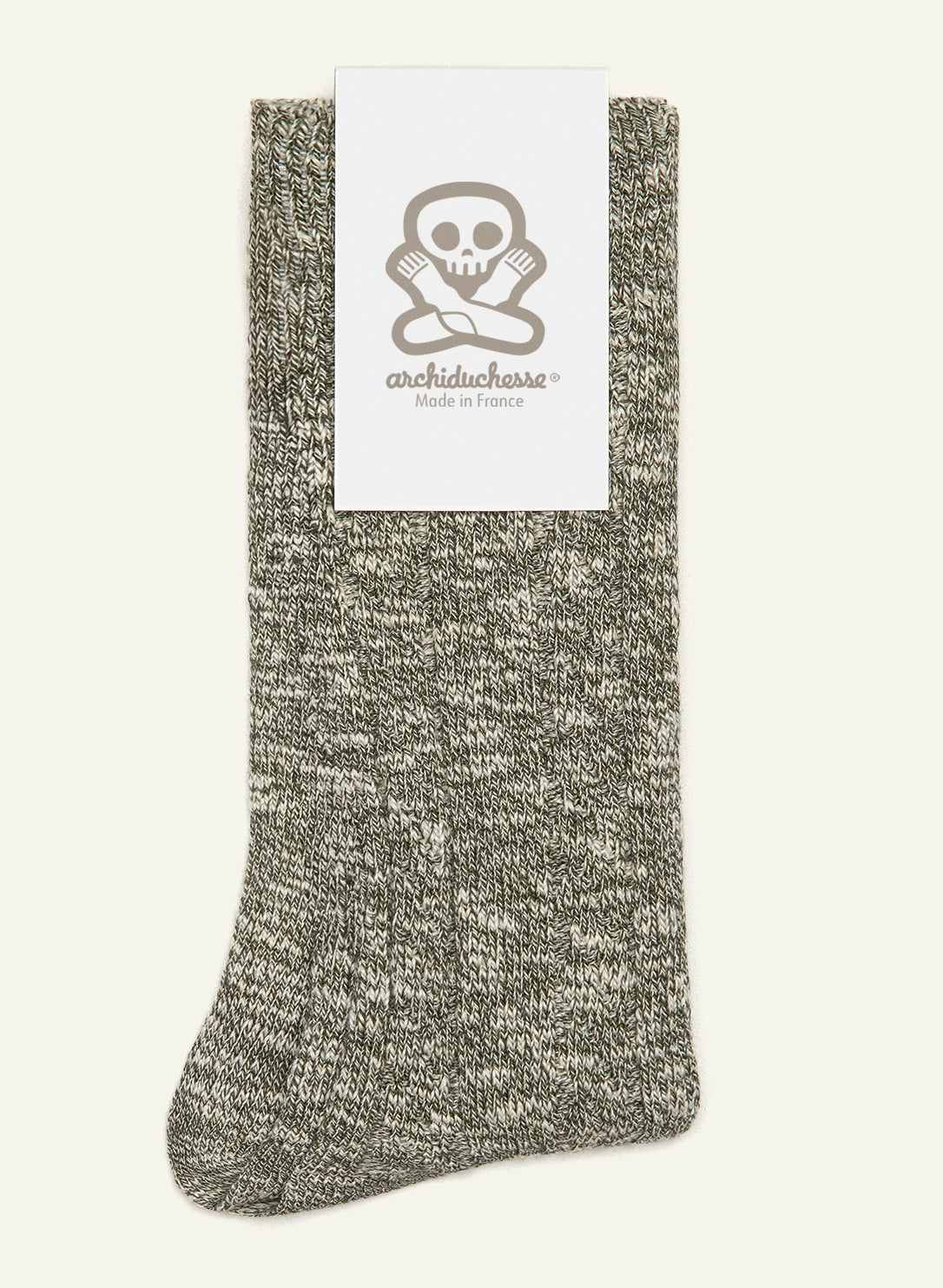 archiduchesse-cocooning-d-hiver-kaki-sombre-chaussettes-chaudes image 3