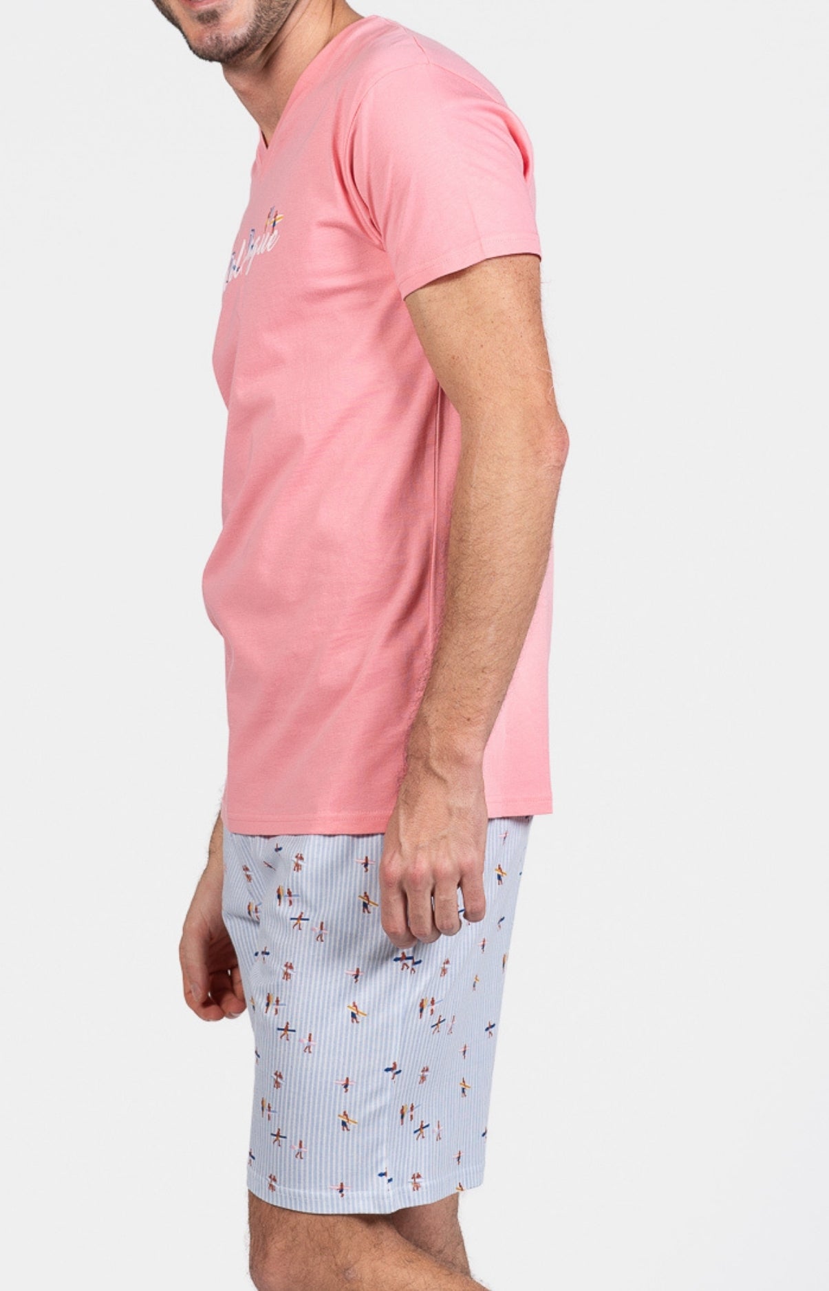 arthur-bob-surf-azur-pyjashort-homme-azur-coton image 5