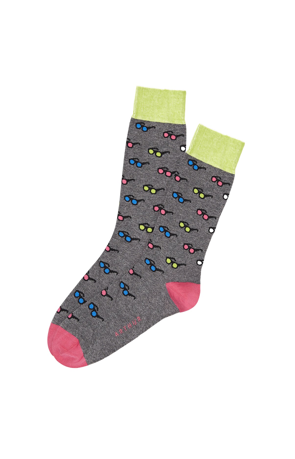 arthur-bob-lunettes-chaussettes-coton-gris-40-46 image 2