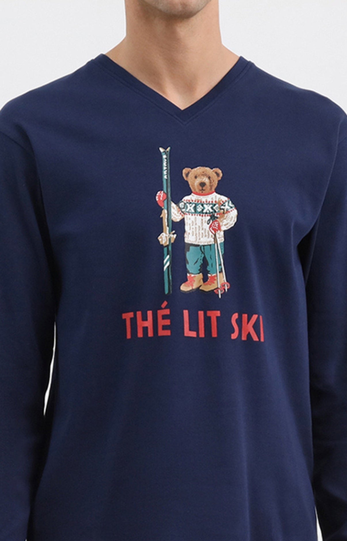 arthur-bob-pyjama-t-l-ski-marine-coton-homme image 2