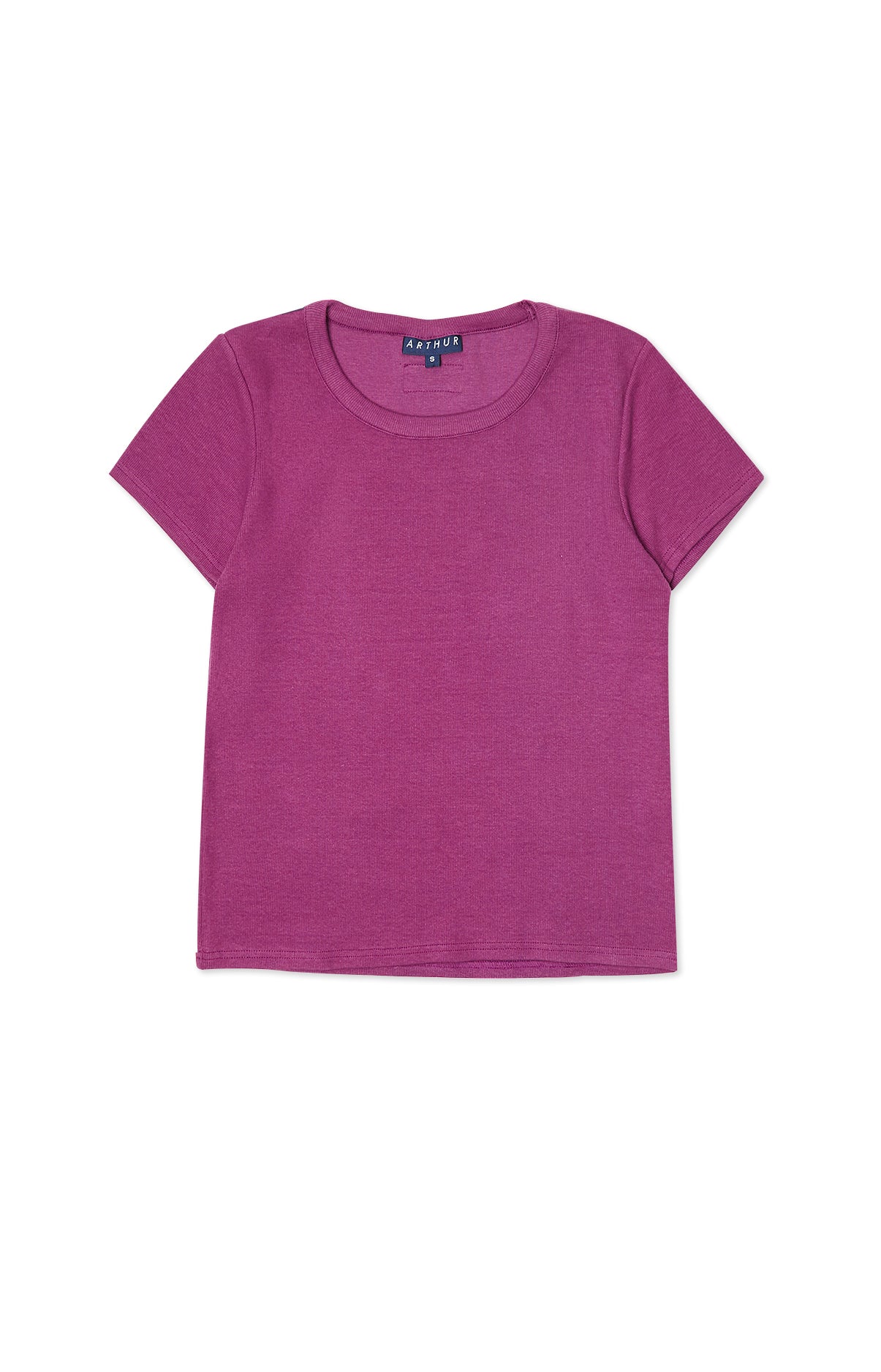 arthur-bob-tee-shirt-uni-violet-coton-c-tel-femme-s image 3