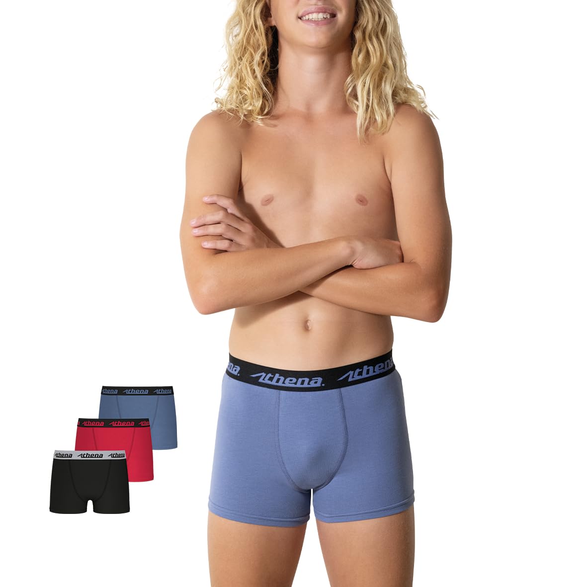 athena-ecopack-boxer-gar-on-coton-stretch-lot-3-12-ans image 4