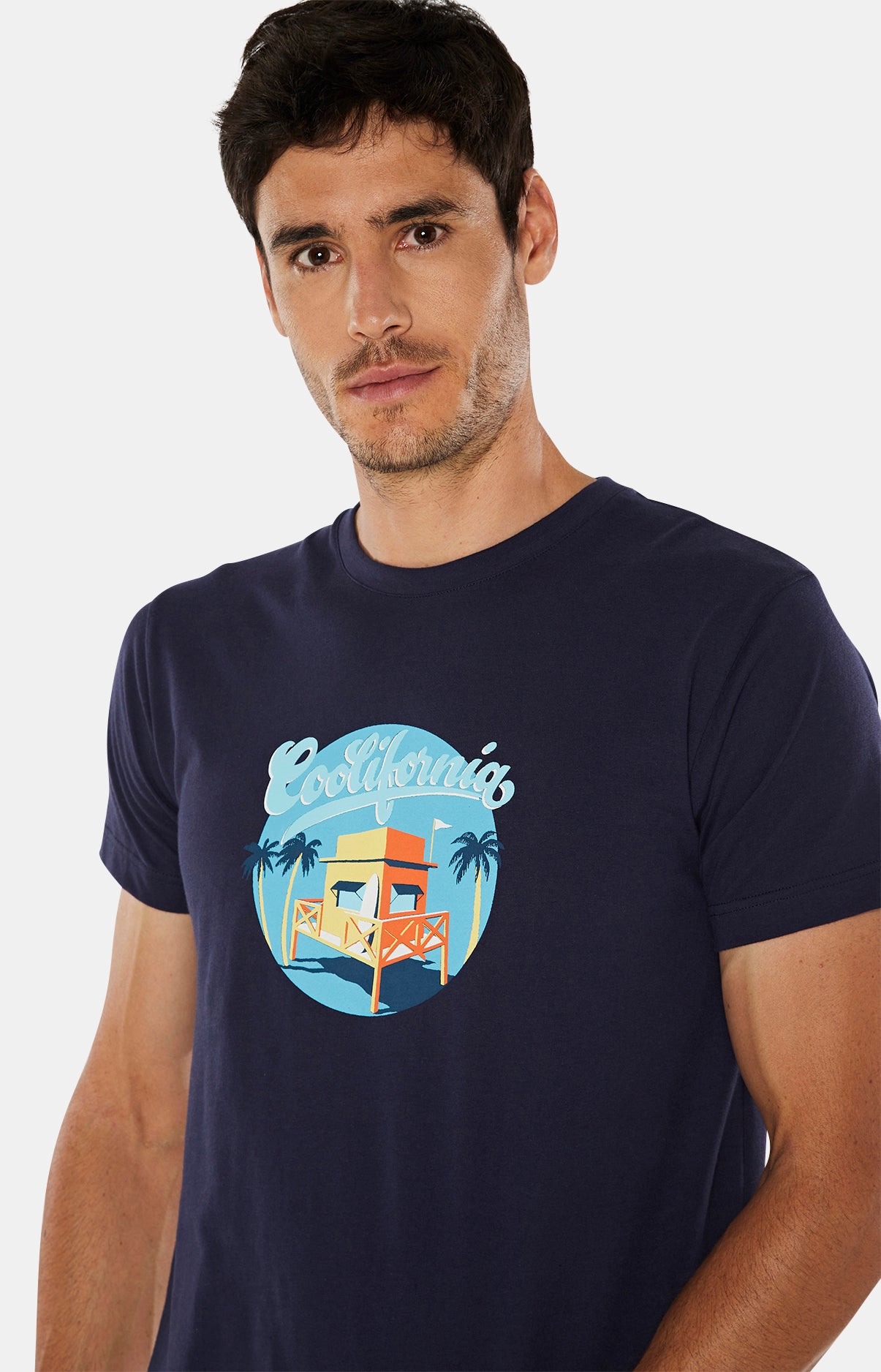 arthur-bob-coolifornia-tee-shirt-homme-coton-bio-marine image 2
