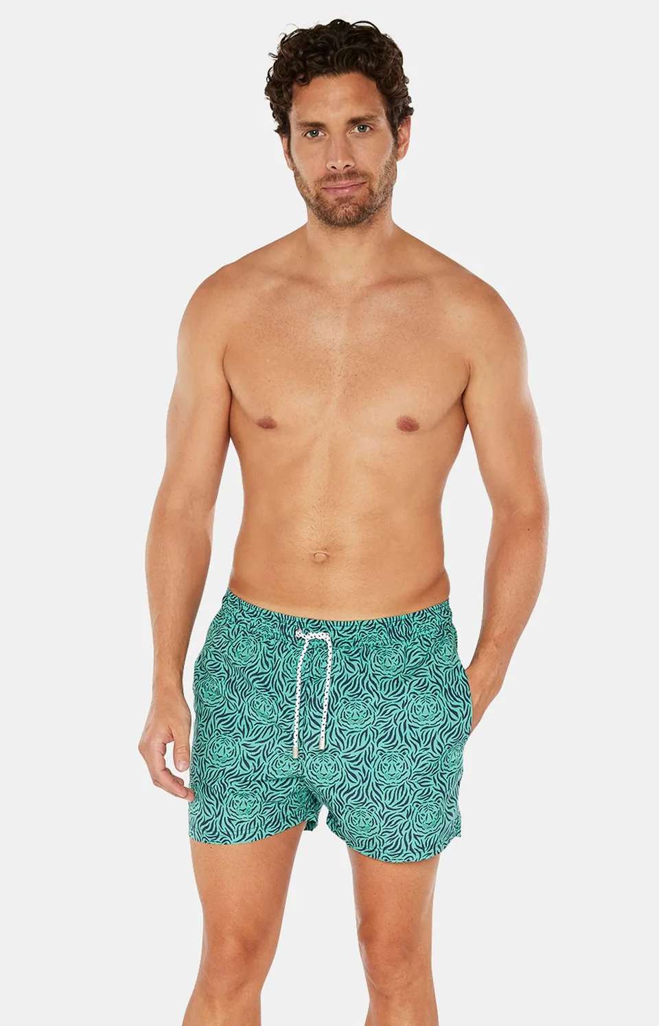 arthur-bob-tigre-short-de-bain-homme-vert-s-chage-rapide image 1