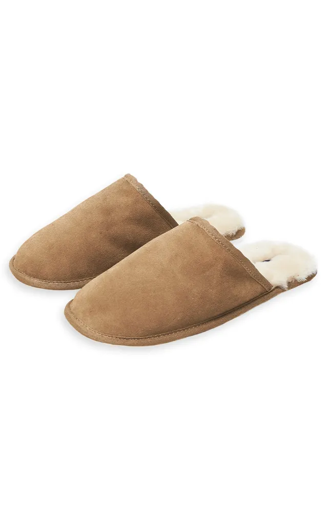 arthur-bob-mules-homme-laine-et-daim-tabac image 1
