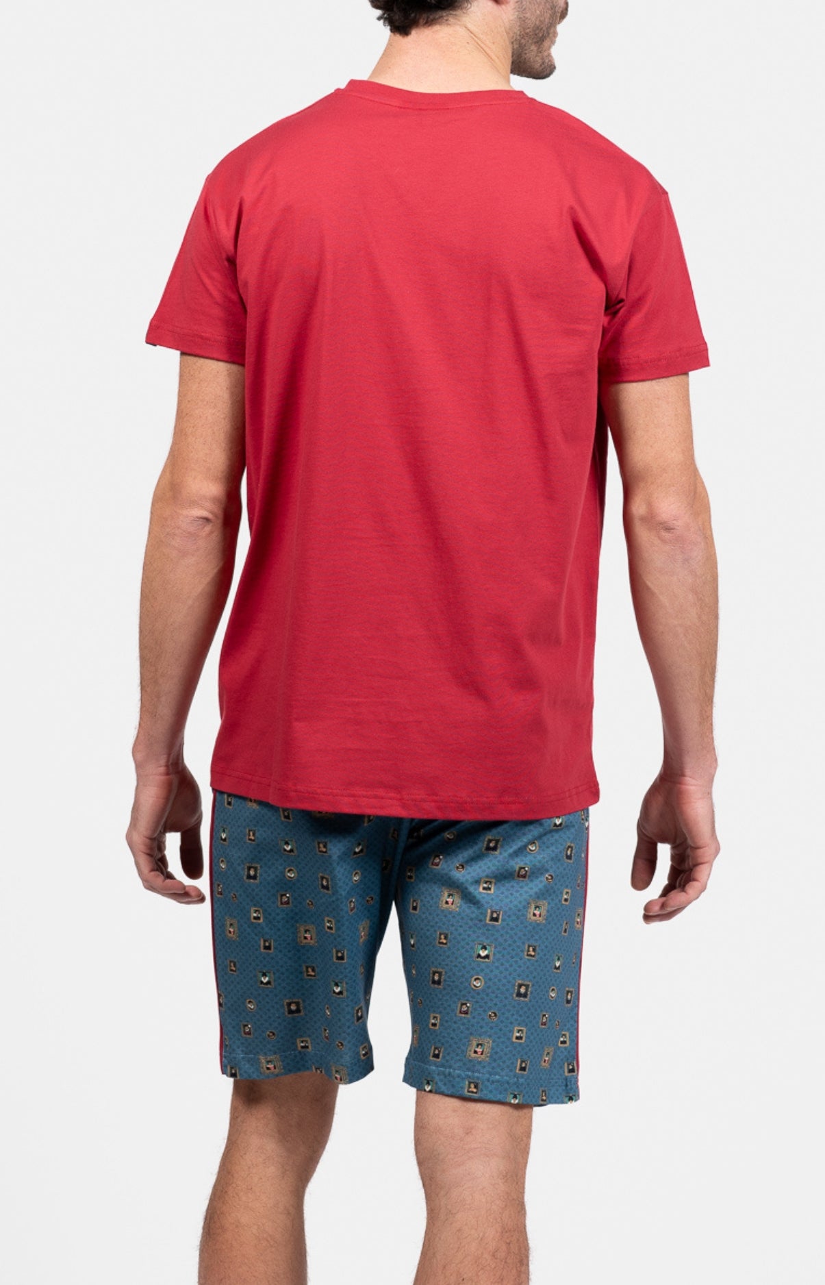 arthur-cadre-pyjashort-homme-bleu-m-coton-bio image 5