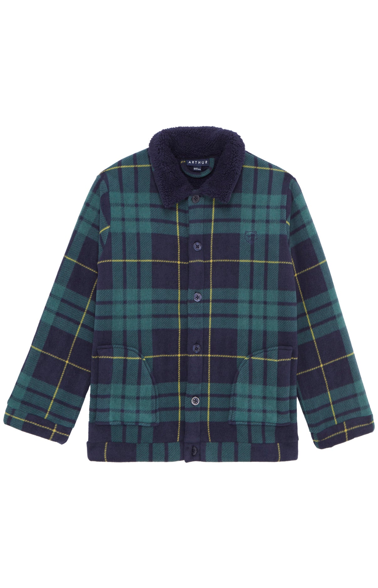arthur-bob-ecossais-veste-polaire-enfant-vert-carreaux image 3