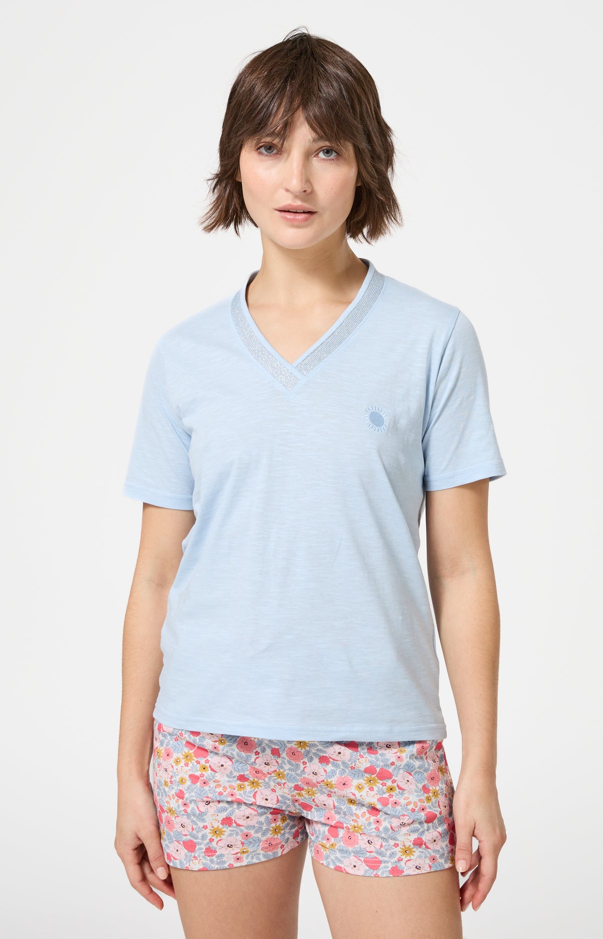 arthur-soleil-tee-shirt-femme-coton-bio-ciel-m image 1