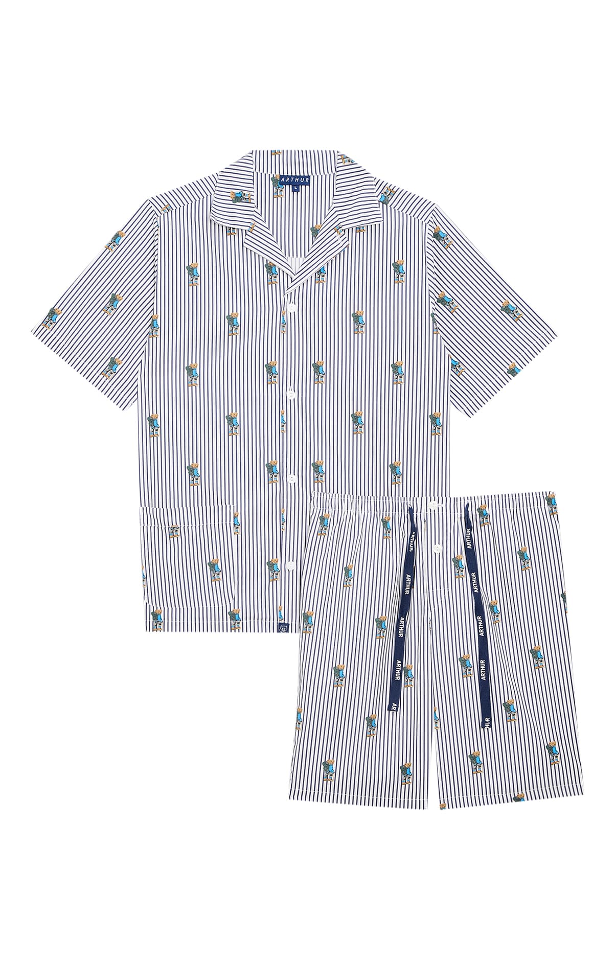 arthur-bob-pyjama-court-randormeur-marine-bio image 3