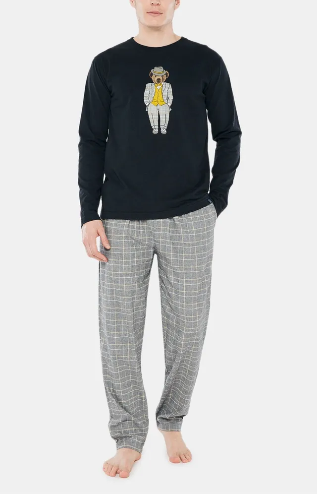 arthur-bob-pyjama-charles-homme-gris-coton-bio image 1