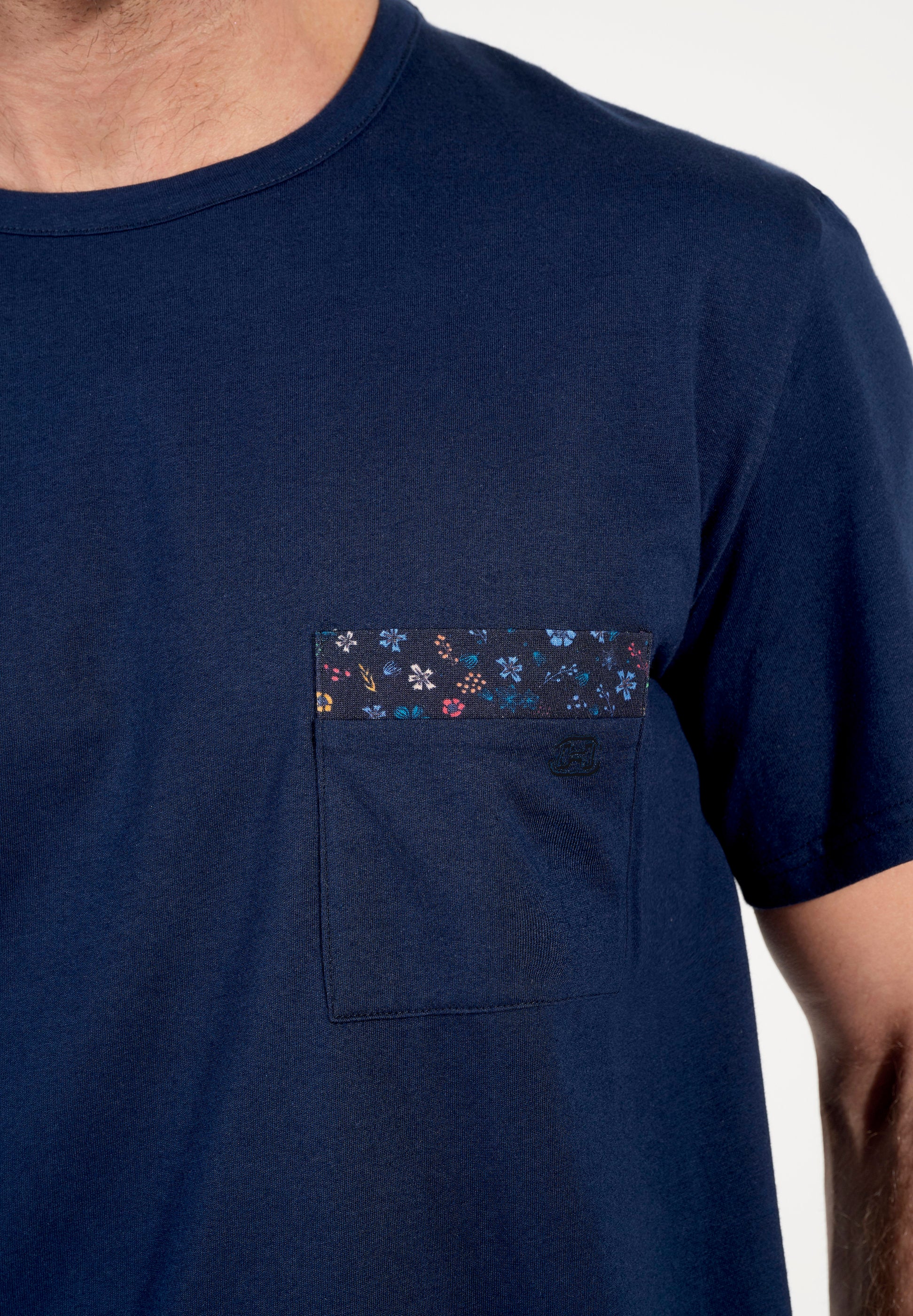 hom-broceliande-pyjama-court-homme-navy-print-coton image 6