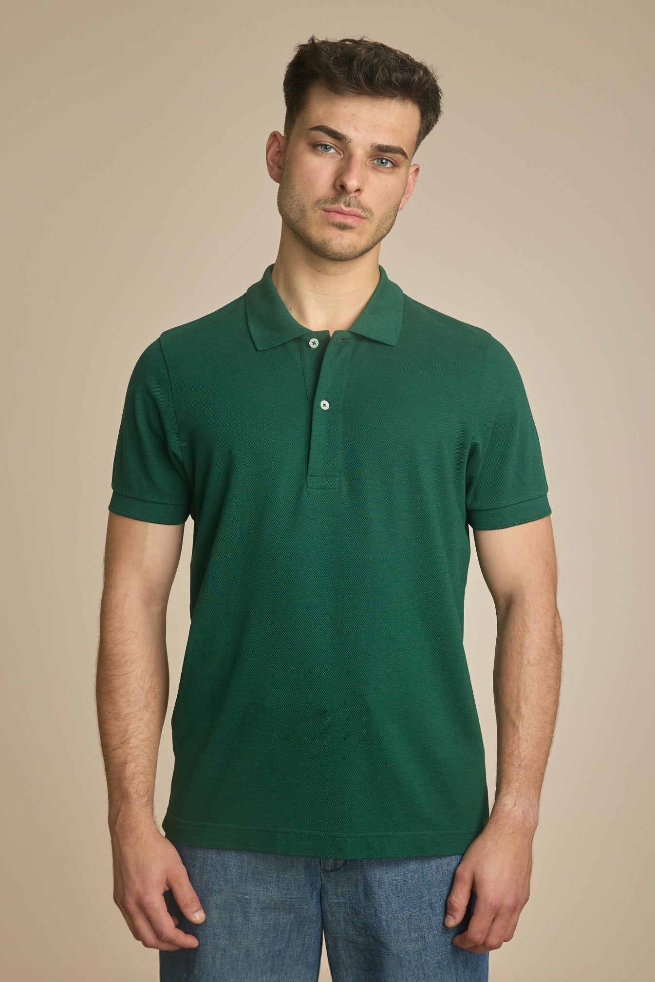 p-trone-polo-2e-g-n-ration-t-shirt-coton-bio-bleu-gris image 2