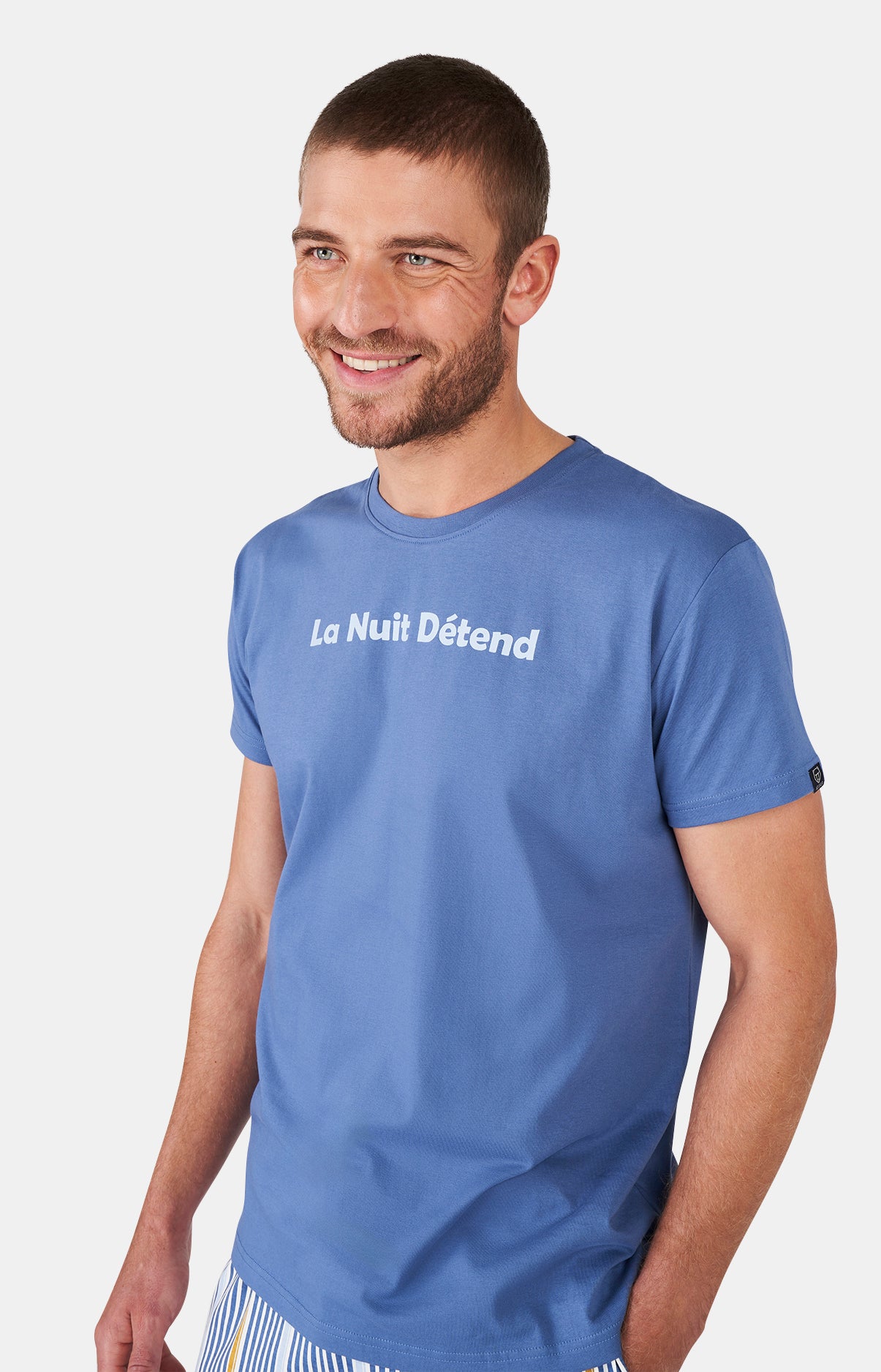 arthur-bob-la-nuit-d-tend-pyjashort-homme-bleu-coton-bio image 4