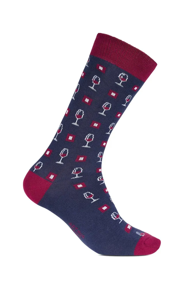 arthur-bob-chaussettes-vin-marine-coton-40-46 image 1