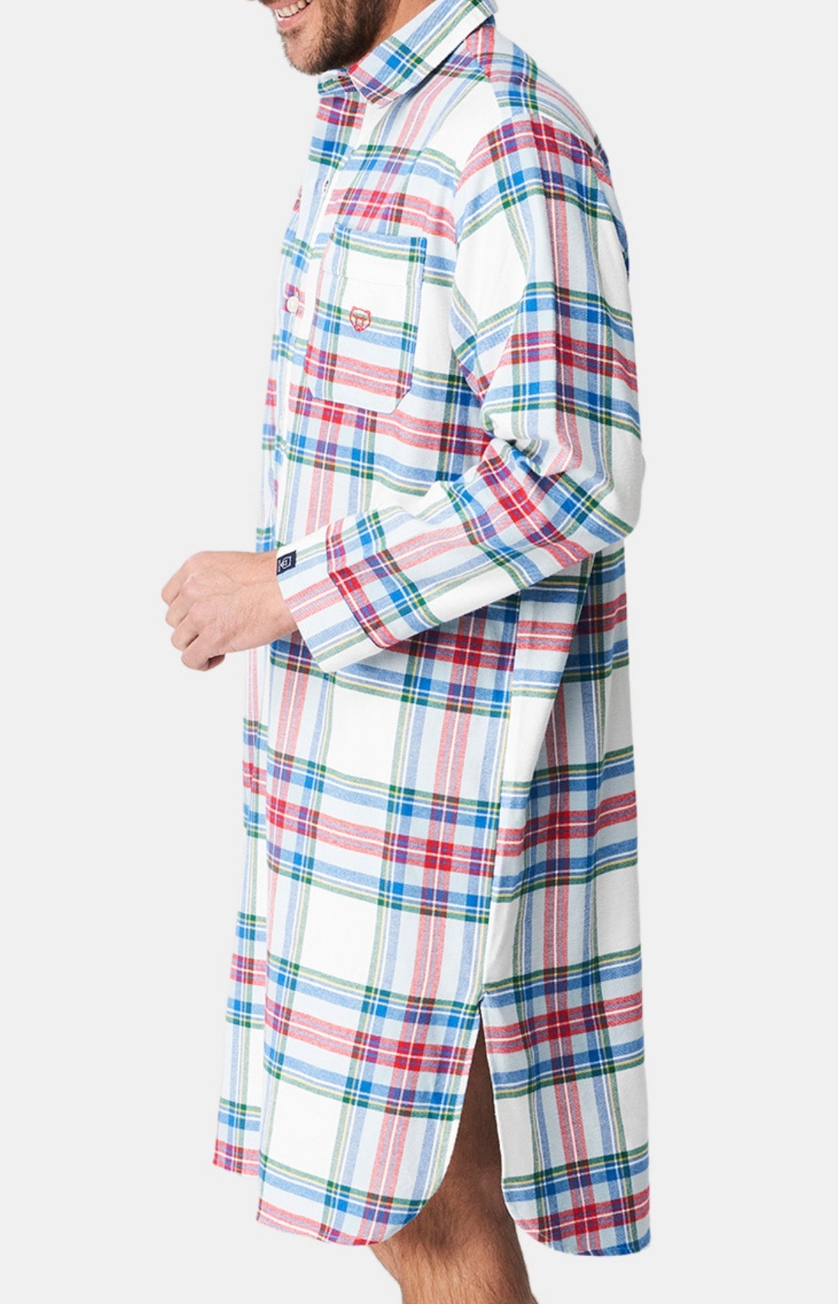 arthur-bob-logan-chemise-de-nuit-flanelle-blanc-taille-l image 4