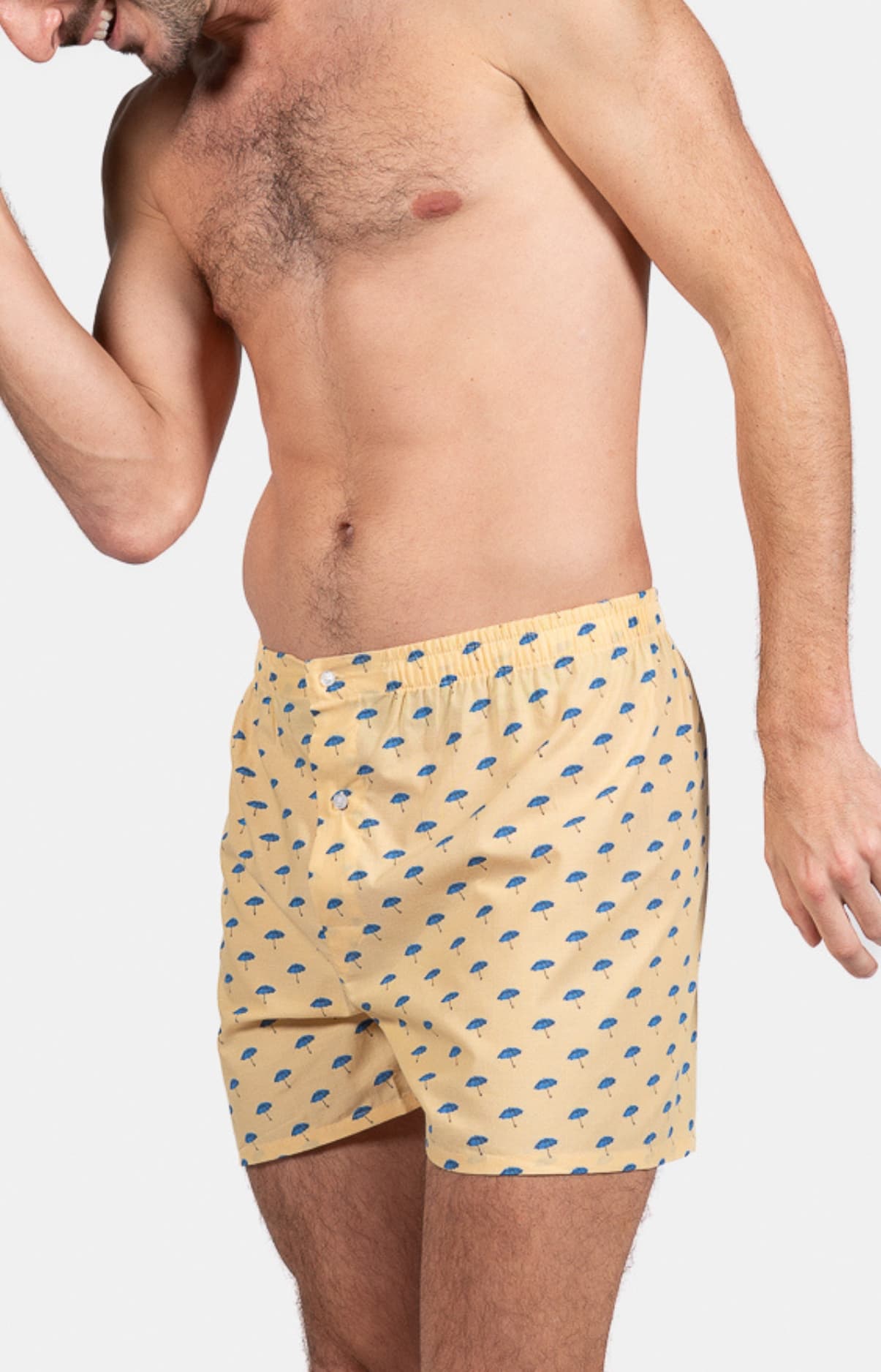arthur-le-club-cale-on-homme-jaune-parapluie-popeline-coton image 4