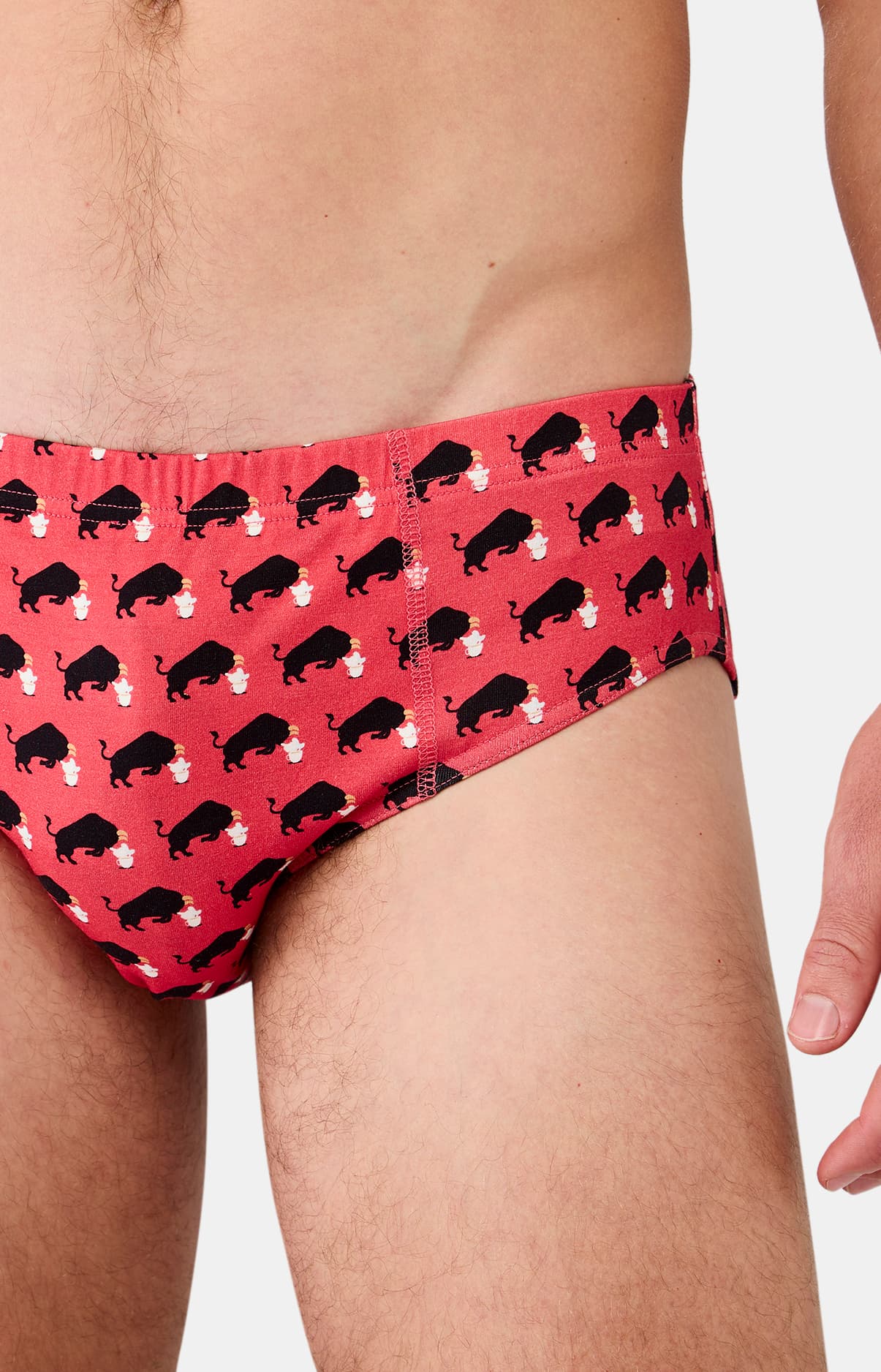 arthur-le-club-ol-toro-slip-rouge-coton-bio image 5