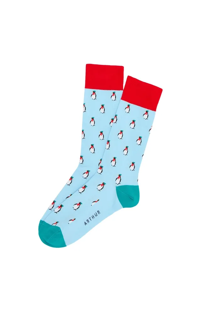arthur-bob-pingouin-lagon-chaussettes-coton image 1