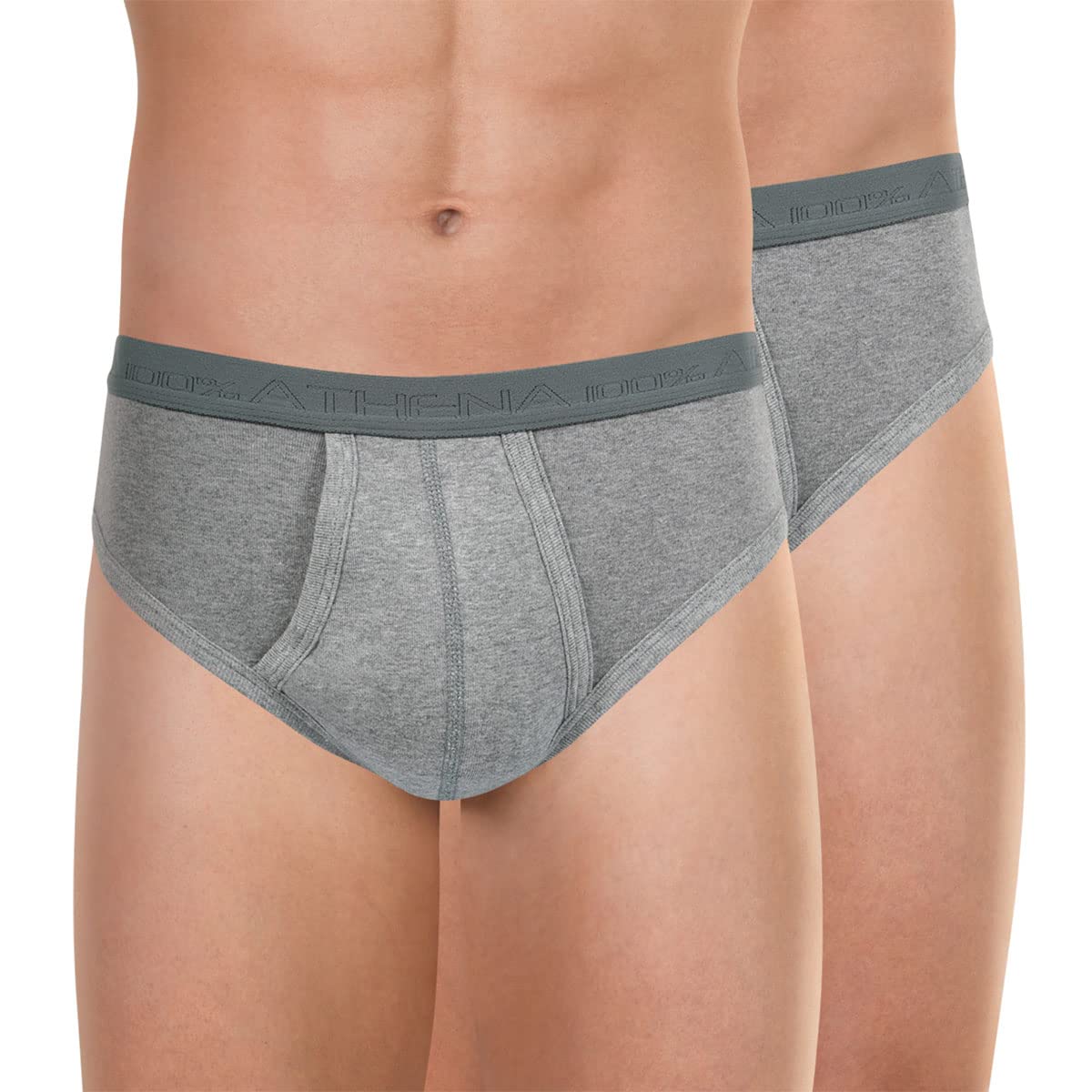 athena-basic-coton-lot-2-slips-homme-blanc-taille-m image 4