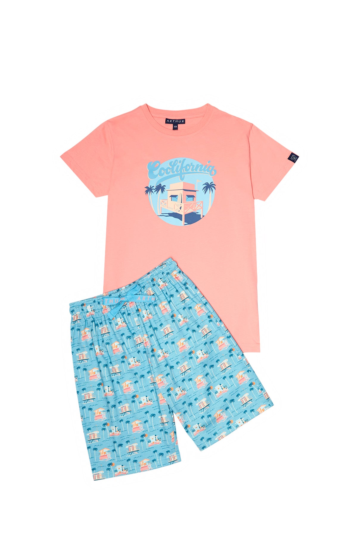 arthur-bob-pyjashort-coolifornia-homme-atoll-coton-bio image 3