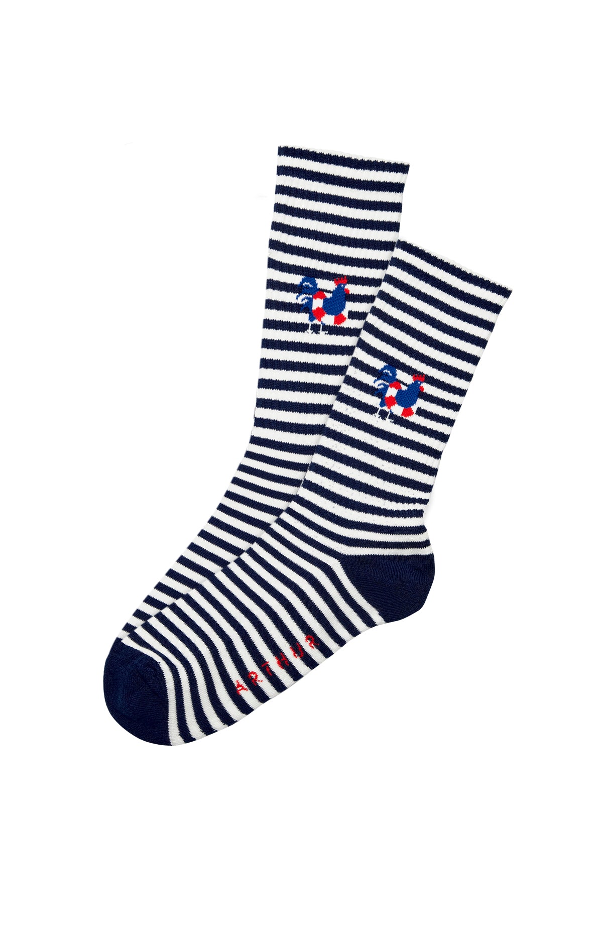 arthur-bob-coq-chaussettes-homme-coton-marine image 1