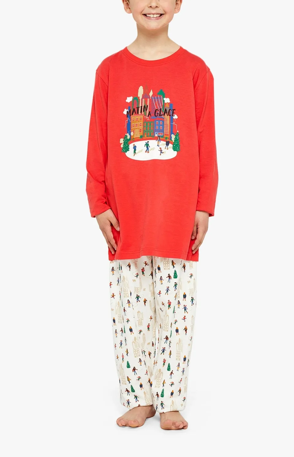 arthur-bob-pyjama-enfant-matin-glace-blanc-8a-coton-bio image 1