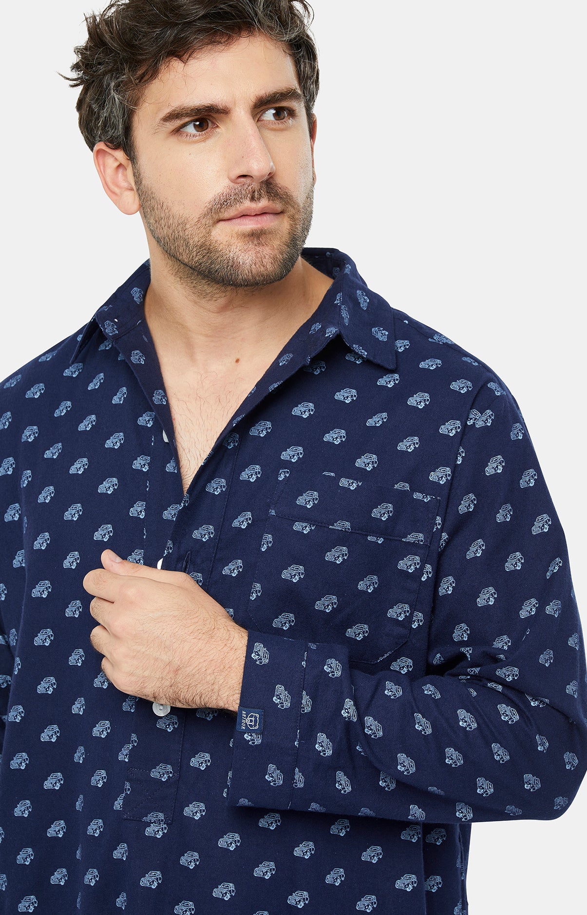 arthur-bob-chemise-grand-p-re-2cv-pilou-marine-homme image 2
